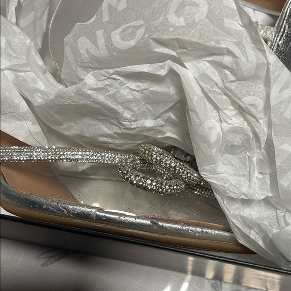 INC International Concepts Silver Bow Heels - Picture 8 of 11